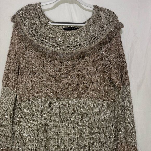 White House Black Market sequin sweater size L - Picture 2 of 7